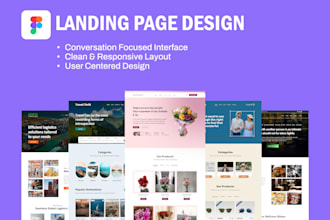 design a high converting responsive landing page UI for you