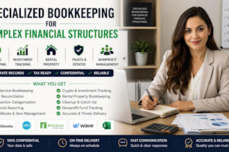do professional bookkeeping for crypto, investments, trusts, and nonprofits