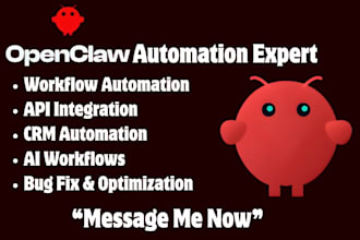 setup openclaw ai agent, workflow and CRM automation API integration automation