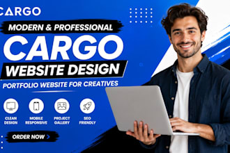 design modern cargo portfolio website for creatives