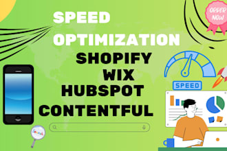 optimize speed and onpage SEO for shopify wix hubspot or contentful