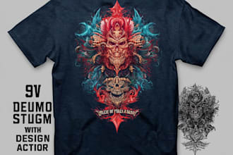 draw anime t shirt illustration with modern style