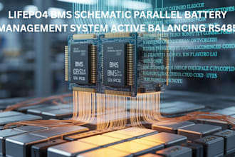lifepo4 bms schematic parallel battery management system active balancing rs485
