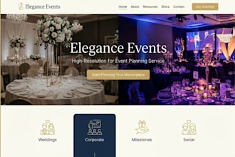 build squarespace wix event planning website party planner corporate booking sit