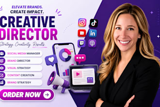 be your creative director for branding, visual strategy, content creation, brand