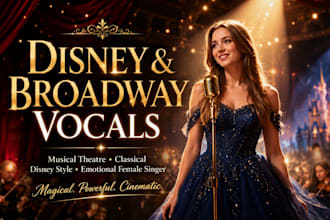 sing as a female vocalist in disney musical theatre style, classical broadway