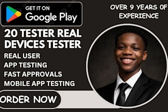 provide 12 to 20 real tester closed testing google play