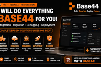 do base44 integration, migration, debugging deployment