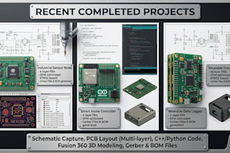 design professional iot pcb layout and firmware for esp32, stm32, or arduino