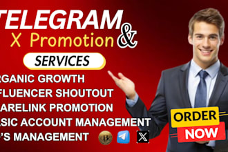 do telegram and x promotion for organic crypto audience growth