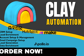 set up clay, instantly, and apollo automation