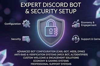 setup advanced discord bots, automation and verification
