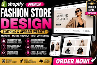 design shopify fashion store clothing website shopify clothing apparel website