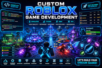 develop a custom roblox experience with lua scripting and game systems