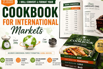 convert and format your cookbook for international market