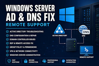 fix windows server active directory and dns issues