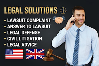 draft your lawsuit complaint, answer to lawsuit and legal defense