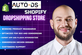 setup automated shopify dropshipping store website design with autods