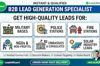 generate military bases police stations fire stations ngos embassies solar leads