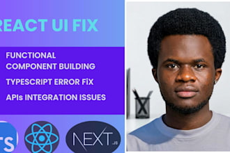 fix react UI bugs and build custom functional components