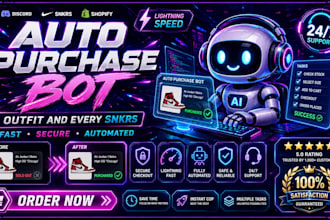 custom auto purchase bot checkout bot, auto buying bot, shopping bot walmart bot