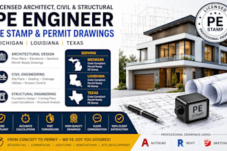 licensed architect civil and structural pe engineer in michigan louisiana texas
