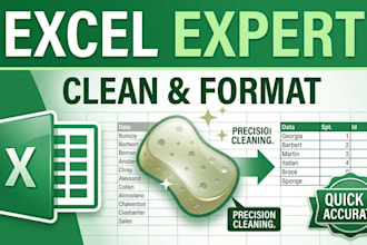 do expert excel data cleaning and formatting