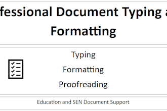 type and format education documents