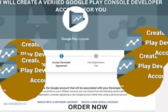 help create verified google play console developer account devlopment accout ver