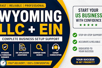 assist you with wyoming llc formation and ein registration