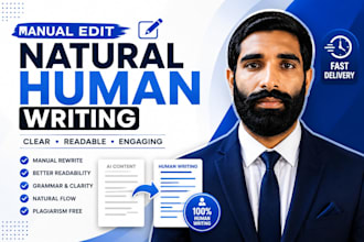 manually rewrite ai content into natural human writing
