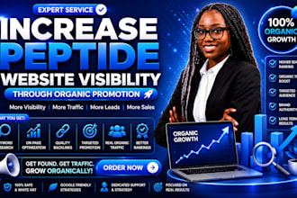 increase the peptide website visibility through organic promotion