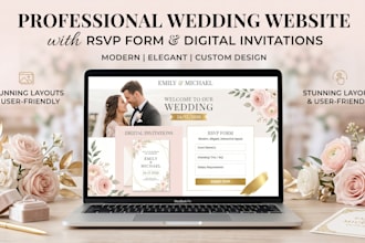design wedding website with rsvp and digital invitations