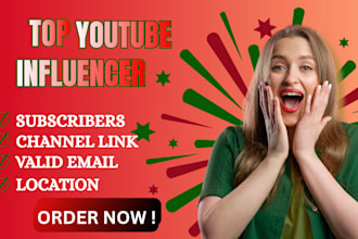 do you tube influencer research find influencer marketing leads for email list
