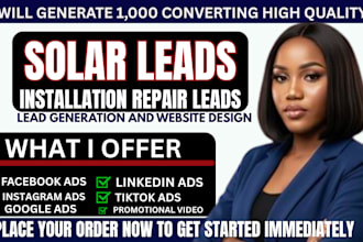 solar leads solar panel leads installation leads facebook ads google ads video