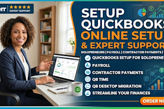 setup quickbooks online solopreneur payroll contractor payments time desktop