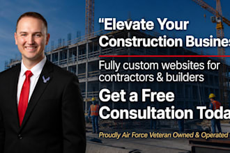build a professional, modern website for your construction company or contractor