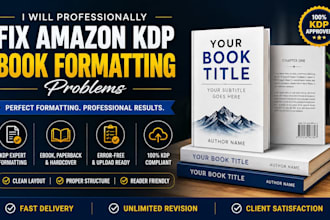 professionally fix amazon kdp book formatting problems