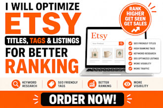 write etsy product titles tags and descriptions for SEO
