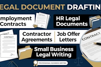 draft employment contract agreement job offer letter HR document legal writing
