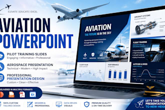 create aviation aerospace and pilot training power point presentation