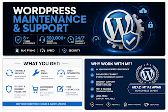 provide monthly wordpress maintenance and technical support