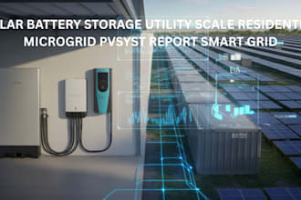 solar battery storage utility residential microgrid pvsyst report smart grid