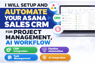 setup and automate your asana sales crm for project management, ai workflow