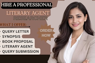 find top active literary agent and write a professional query letter