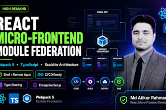 build react micro frontend systems using module federation