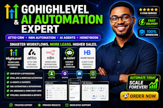 setup gohighlevel workflow, attio CRM, n8n automation, ai agent, honeybook
