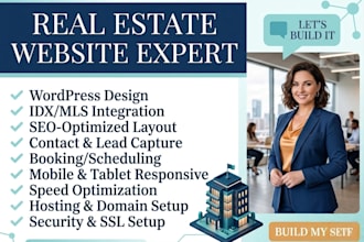 build real estate website design, real estate website redesign, wordpress design