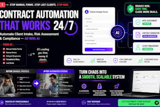 contract automation website automate client intake forms and risk assessment ai