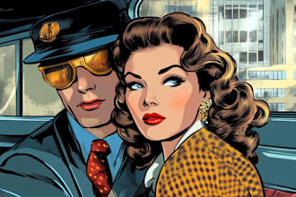 comic book illustration with comic book illustrator